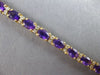 15.90CT DIAMOND & AAA AMETHYST 14KT YELLOW GOLD 3D OVAL & ROUND TENNIS BRACELET