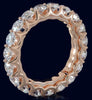 3.96CT DIAMOND 14KT ROSE GOLD 3D SHARED PRONG ETERNITY WEDDING ANNIVERSARY RING