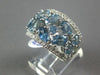 LARGE 4.87CT DIAMOND & AAA SAPPHIRE 18KT WHITE GOLD MULTI SHAPE ANNIVERSARY RING
