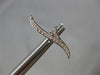 ESTATE .18CT DIAMOND 14KT WHITE GOLD 3D CLASSIC DOUBLE LEAF EAR CLIMBER EARRINGS