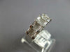 WIDE .98CT DIAMOND 14K WHITE GOLD 3D PRINCESS & BAGUETTE SQUARE ANNIVERSARY RING
