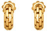 ESTATE 18KT YELLOW GOLD 3D CLASSIC RECTANGULAR LINK UMBRELLA HANGING EARRINGS