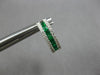 .76CT DIAMOND & AAA EMERALD 14KT WHITE GOLD 3D BAGUETTE & ROUND HUGGIE EARRINGS