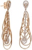 LARGE 1.39C DIAMOND 18K ROSE GOLD MULTI TEAR DROP EVIL EYE OVAL HANGING EARRINGS