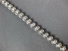 ESTATE 1.0CT DIAMOND 14K WHITE GOLD 3D ROUND BEZEL PRONG CLASSIC TENNIS BRACELET