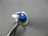 4.6CT DIAMOND & AAA STAR SAPPHIRE 14KT WHITE GOLD MATTE & SHINY MENS RING #27687
