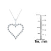 .50CT DIAMOND 14KT WHITE GOLD 3D CLASSIC ROUND OPEN HEART LOVE FLOATING PENDANT
