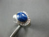 4.6CT DIAMOND & AAA STAR SAPPHIRE 14KT WHITE GOLD MATTE & SHINY MENS RING #27687