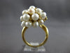 ANTIQUE EXTRA LARGE .60CT DIAMOND & AAA RUBY & PEARL 18K YELLOW GOLD RING #27800