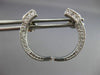 ANTIQUE .72 CTW HANGING 3D MOON SHAPE 14KT WHITE GOLD EARRINGS STUNNING!! #21750