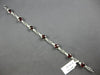 7.67CT DIAMOND & AAA GARNET 14KT WHITE GOLD 3D CUSHION & ROUND TENNIS BRACELET