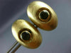 ESTATE LARGE AAA BROWN STAR SAPPHIRE 14KT YELLOW GOLD 3D CLASSIC OVAL CUFFLINKS