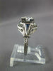 LARGE .97CT DIAMOND & AAA SAPPHIRE 18K WHITE GOLD ART DECO ENGAGEMENT RING 27238