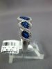 1.83CT DIAMOND & AAA SAPPHIRE 18KT WHITE GOLD OVAL & ROUND 5 STONE INFINITY RING