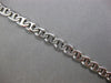 ESTATE WIDE 14KT WHITE GOLD 3D CLASSIC SOLID COMFORTABLE LINK MENS BRACELET