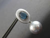 3.71CT DIAMOND & AAA BLUE TOPAZ & WHITE AGATE & PEARL 18K WHITE GOLD 3D EARRINGS