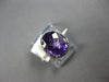 2.81CT DIAMOND & AAA AMETHYST 14KT WHITE GOLD OVAL & ROUND HALO ENGAGEMENT RING