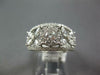 LARGE 1.48CT DIAMOND 18KT WHITE GOLD FLOWER BUTTERFLY FILIGREE ANNIVERSARY RING