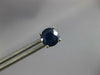 ESTATE 2.35CT AAA SAPPHIRE 14KT WHITE GOLD CLASSIC ROUND STUD EARRINGS