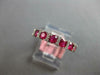 .96CT DIAMOND & AAA RUBY 14KT WHITE GOLD 3D 7 STONE CHANNEL ANNIVERSARY RING