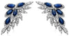 2.53CT DIAMOND & AAA SAPPHIRE 14KT WHITE GOLD MARQUISE & ROUND HANGING EARRINGS