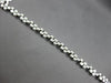 ESTATE LARGE 4.0CT DIAMOND 14KT WHITE GOLD ROUND BEZEL FUN LOVE TENNIS BRACELET