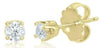 ESTATE .68CT DIAMOND 14KT YELLOW GOLD 3D CLASSIC ROUND STUD EARRINGS
