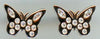 .45CT DIAMOND 14K ROSE GOLD ROUND & MARQUISE ETOILE BUTTERFLY LOVE STUD EARRINGS