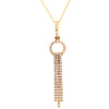 ESTATE .64CT DIAMOND 18KT YELLOW GOLD MULTI BAR CIRCLE OF LIFE FLOATING PENDANT