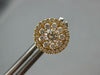 ESTATE .85CT DIAMOND 18KT YELLOW GOLD CLUSTER INVISIBLE HALO EARRING JACKET SET