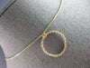 .26CT DIAMOND 14KT YELLOW GOLD 3D ROUND BEZEL CIRCLE OF LIFE ROPE FUN NECKLACE
