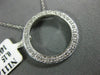 ESTATE .15CT DIAMOND 14K WHITE GOLD CLASSIC CIRCLE OF LIFE FLOATING LOVE PENDANT