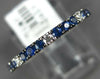 .41CT DIAMOND & AAA SAPPHIRE 14KT WHITE GOLD 2MM SEMI ETERNITY ANNIVERSARY RING