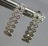 ESTATE .09CT DIAMOND 14KT WHITE GOLD CLASSIC 2 ROW UMBRELLA FUN HANGING EARRINGS