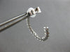 ESTATE 1.62CT DIAMOND 18K WHITE GOLD 3D CLASSIC INSIDE OUT HOOP HANGING EARRINGS