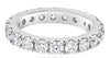 2.41CT DIAMOND 18KT WHITE GOLD CLASSIC ROUND 4 PRONG ETERNITY ANNIVERSARY RING
