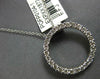 ESTATE 1.05CT DIAMOND 18KT WHITE GOLD 3D ROUND CIRCLE OF LIFE FLOATING PENDANT