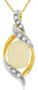 ESTATE 1.18CT DIAMOND & AAA OPAL 14KT YELLOW GOLD OVAL & ROUND TEAR DROP PENDANT