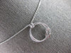 ESTATE .03CT DIAMOND 14KT WHITE GOLD SOLITAIRE LOVE KNOT CIRCLE OF LIFE NECKLACE