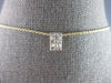.23CT DIAMOND 14KT YELLOW GOLD 3D BAGUETTE CLUSTER RECTANGULAR FLOATING PENDANT