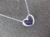 2.60CT DIAMOND & AAA AMETHYST 14KT WHITE GOLD 3D HEART SHAPE HALO LOVE NECKLACE