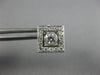 LARGE 1.40CT DIAMOND 14KT WHITE GOLD CLASSIC 3D SQUARE ROUND STUD EARRINGS #1119