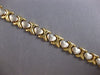LARGE & LONG 1.0CT AAA SAPPHIRE 14KT 2 TONE GOLD MATTE & SHINY TOGGLE BRACELET