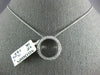 ESTATE .15CT DIAMOND 14K WHITE GOLD CLASSIC CIRCLE OF LIFE FLOATING LOVE PENDANT