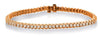 ESTATE 9.0CT DIAMOND 14KT ROSE GOLD 3D CLASSIC FOUR PRONG TENNIS BRACELET