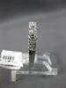 .51CT DIAMOND 14K WHITE GOLD ROUND & BAGUETTE 2 ROW GEOMETRICAL ANNIVERSARY RING