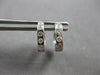 ANTIQUE .26CT DIAMOND 18K WHITE GOLD HANDCRAFTED FILIGREE SQUARE EARRINGS #28014