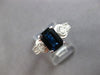 2.35CT DIAMOND & AAA SAPPHIRE 14KT WHITE GOLD EMERALD CUT ENGAGEMENT RING #28161