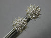 ESTATE .40CT DIAMOND 14KT WHITE GOLD CLASSIC CLUSTER FLOWER STAR STUD EARRINGS