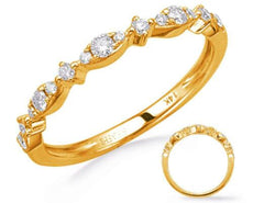 .21CT DIAMOND 14KT YELLOW GOLD 3D PAST PRESENT FUTURE 3 STONE SEMI ETERNITY RING